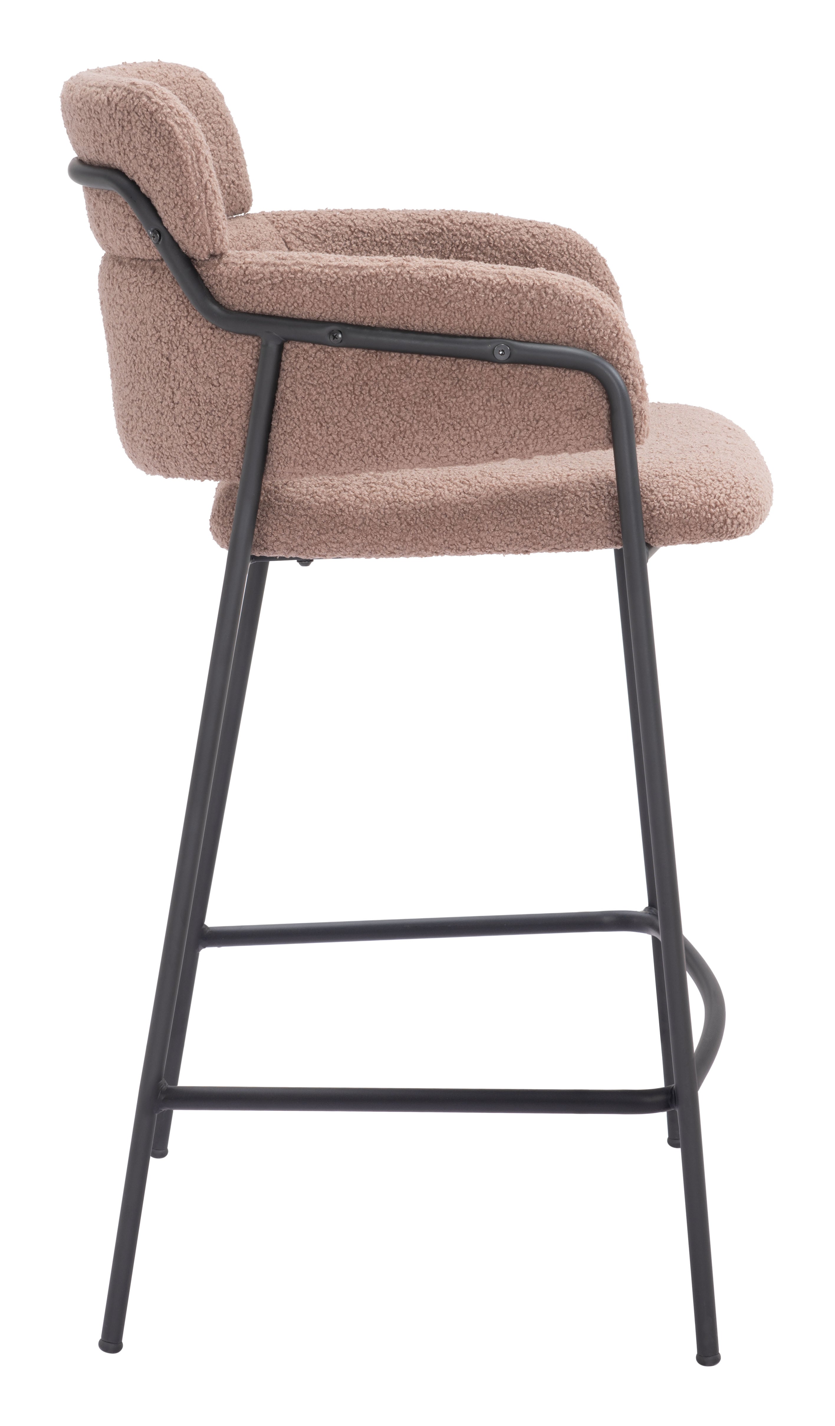 Zuo Modern Marcel Counter Stool in Cream/Brown