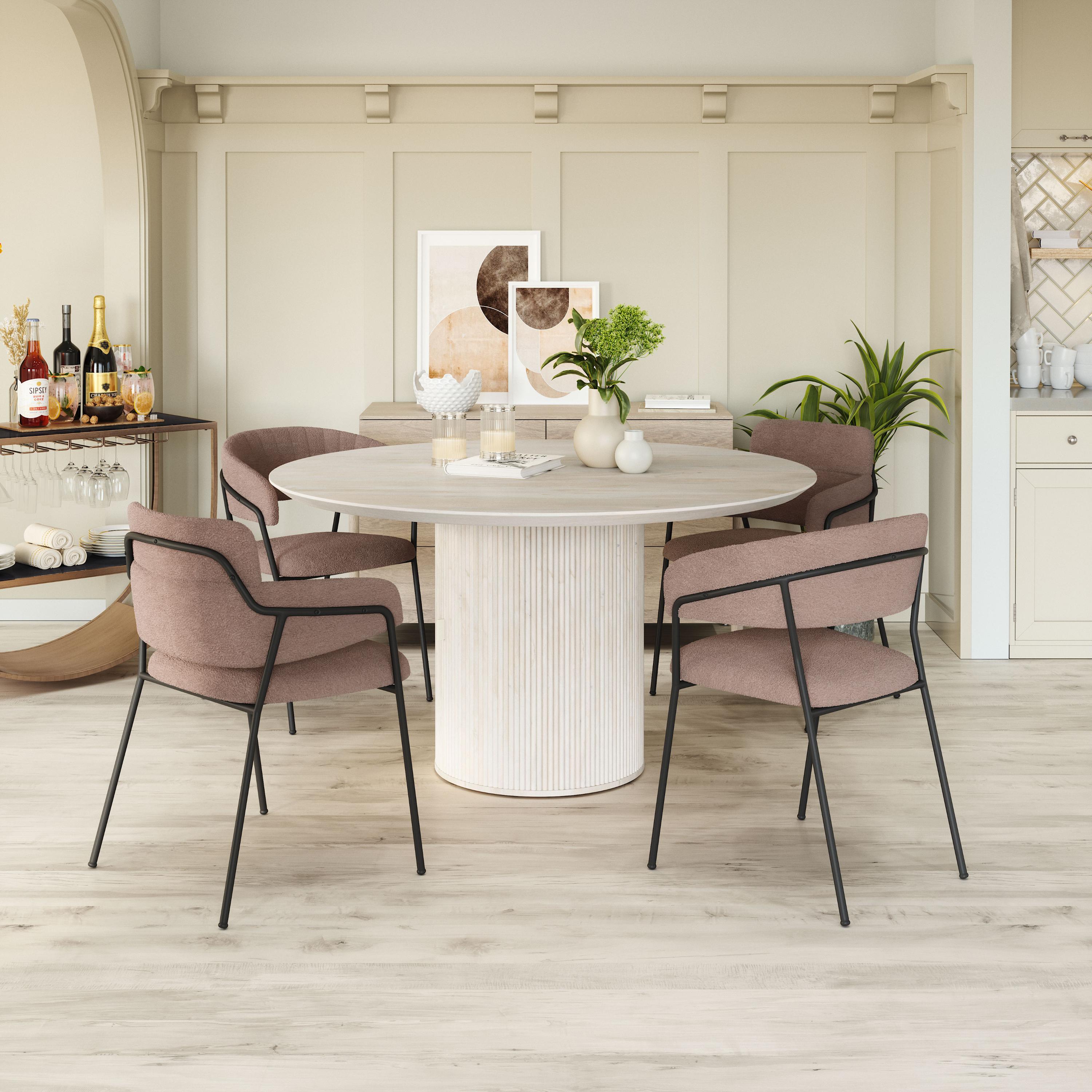 Zuo Modern Marcel Dining Chair in Cream/Brown