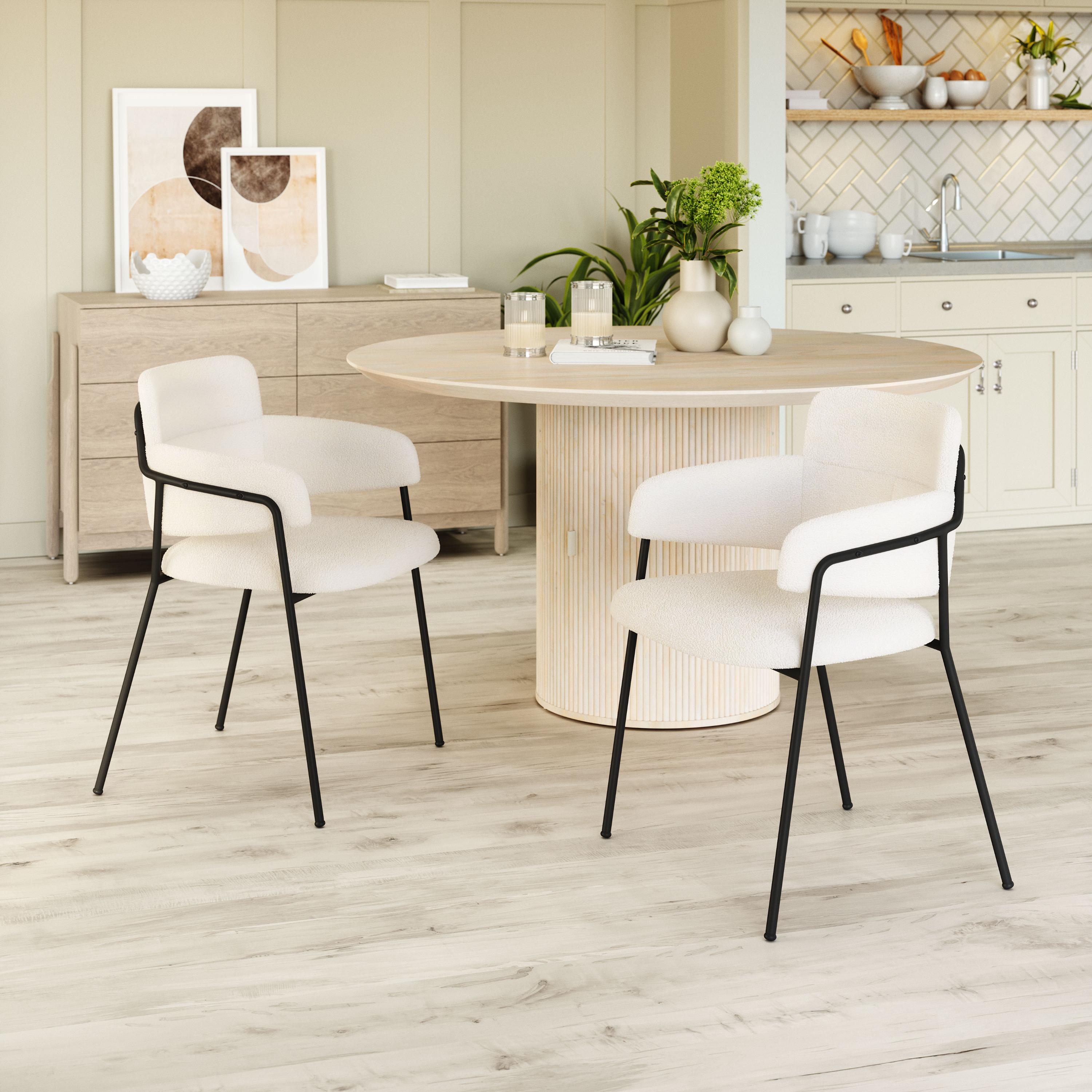 Zuo Modern Marcel Dining Chair in Cream/Brown