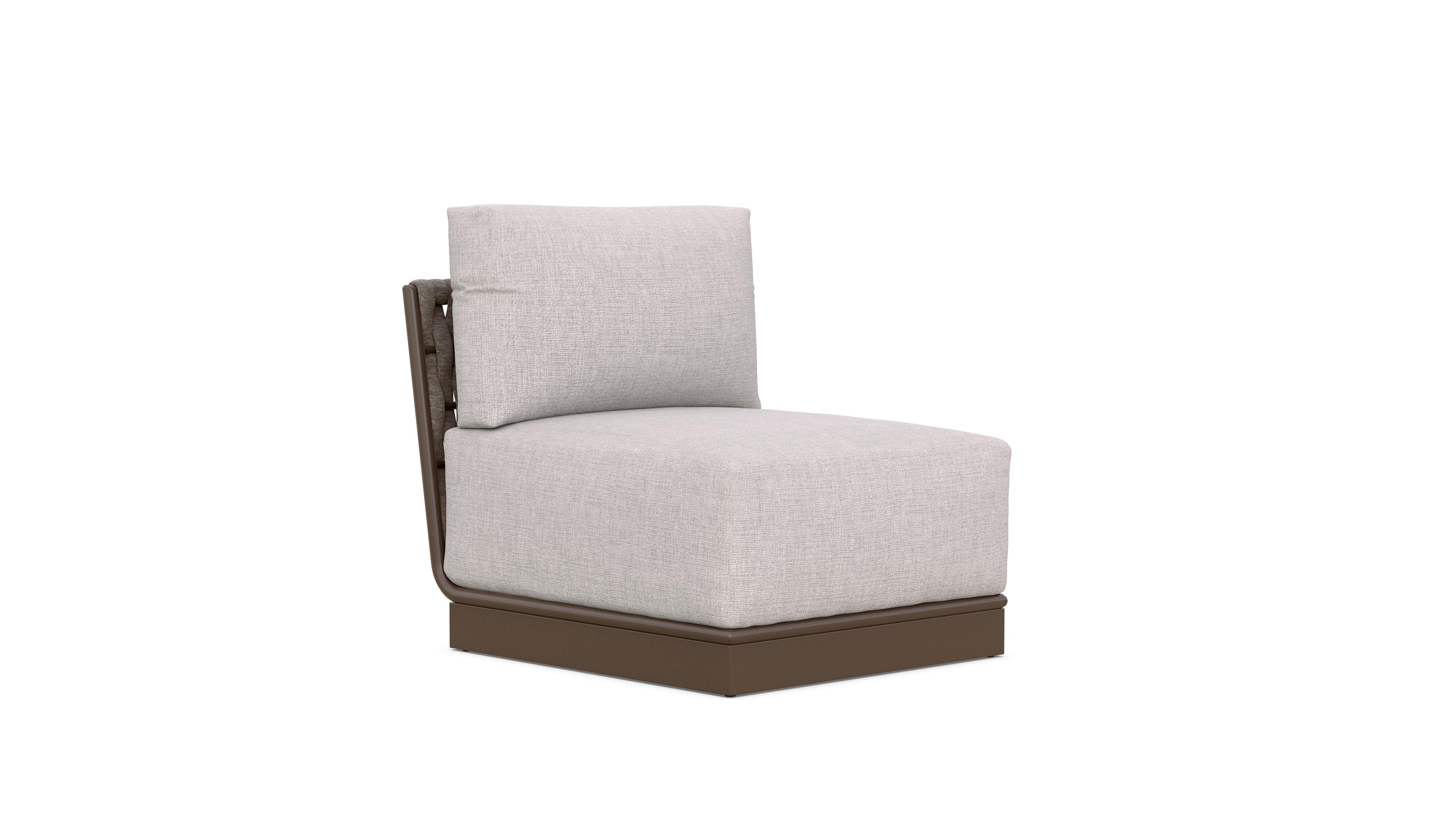 Azzurro Living Maui Armless Chair With Fawn Cushion