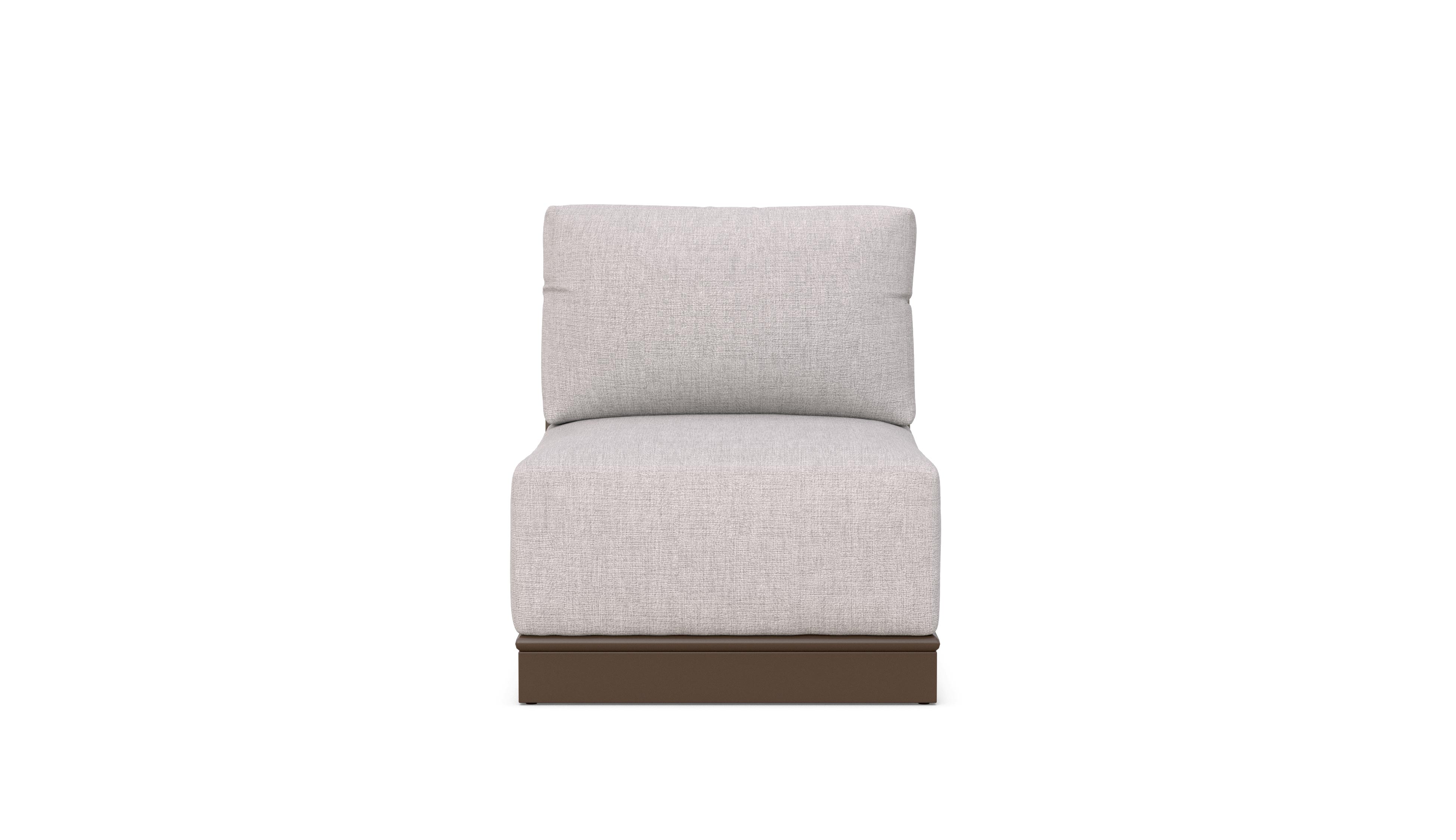 Azzurro Living Maui Armless Chair With Fawn Cushion