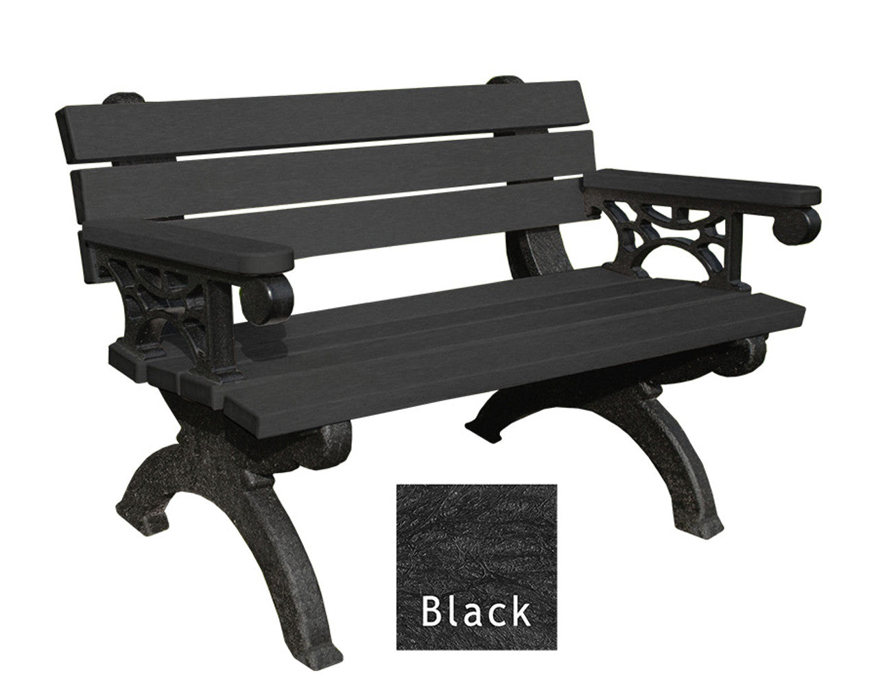 Polly Products Monarque Backed Bench With Arms