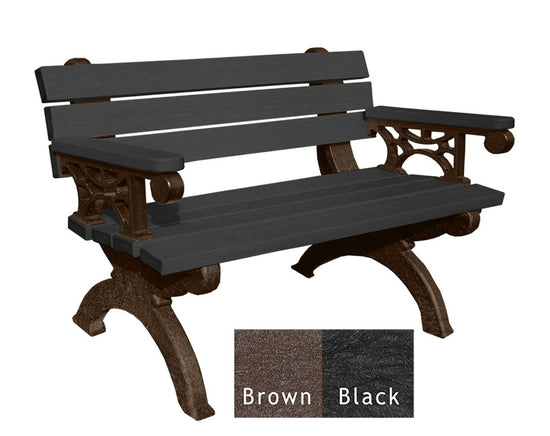 Polly Products Monarque Backed Bench With Arms