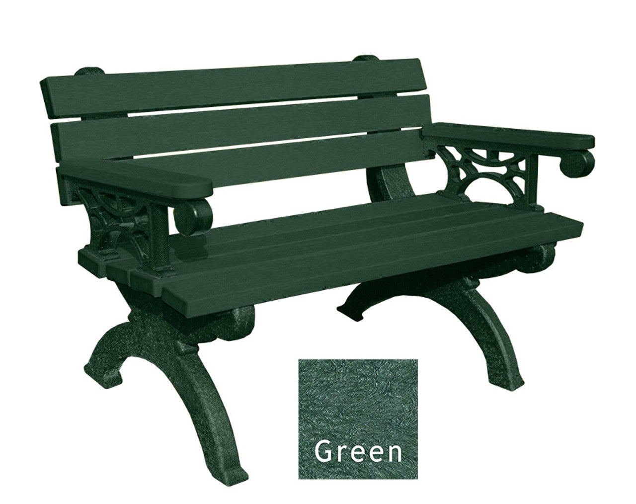 Polly Products Monarque Backed Bench With Arms
