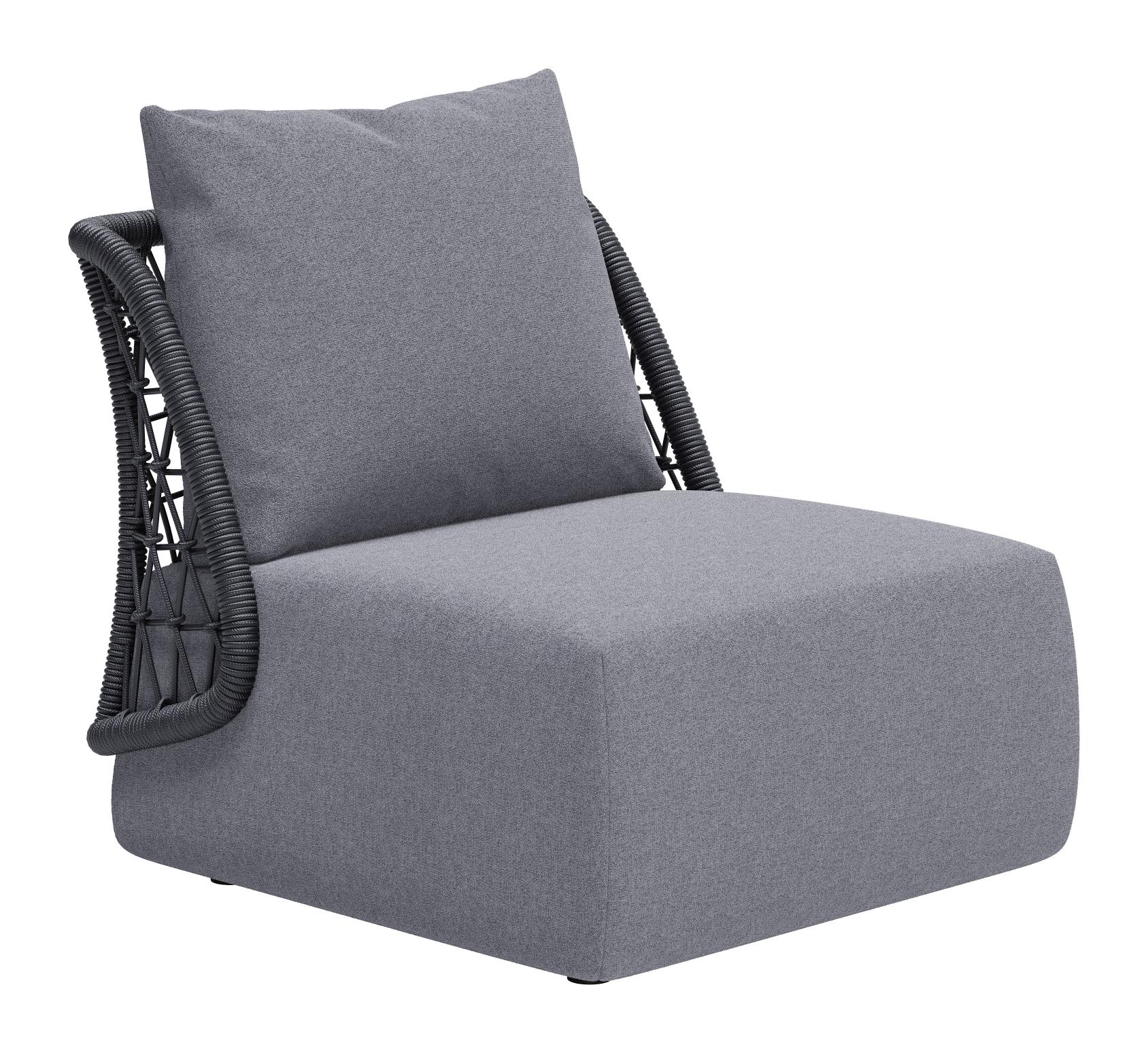 Zuo Modern Mekan Accent Chair in Gray