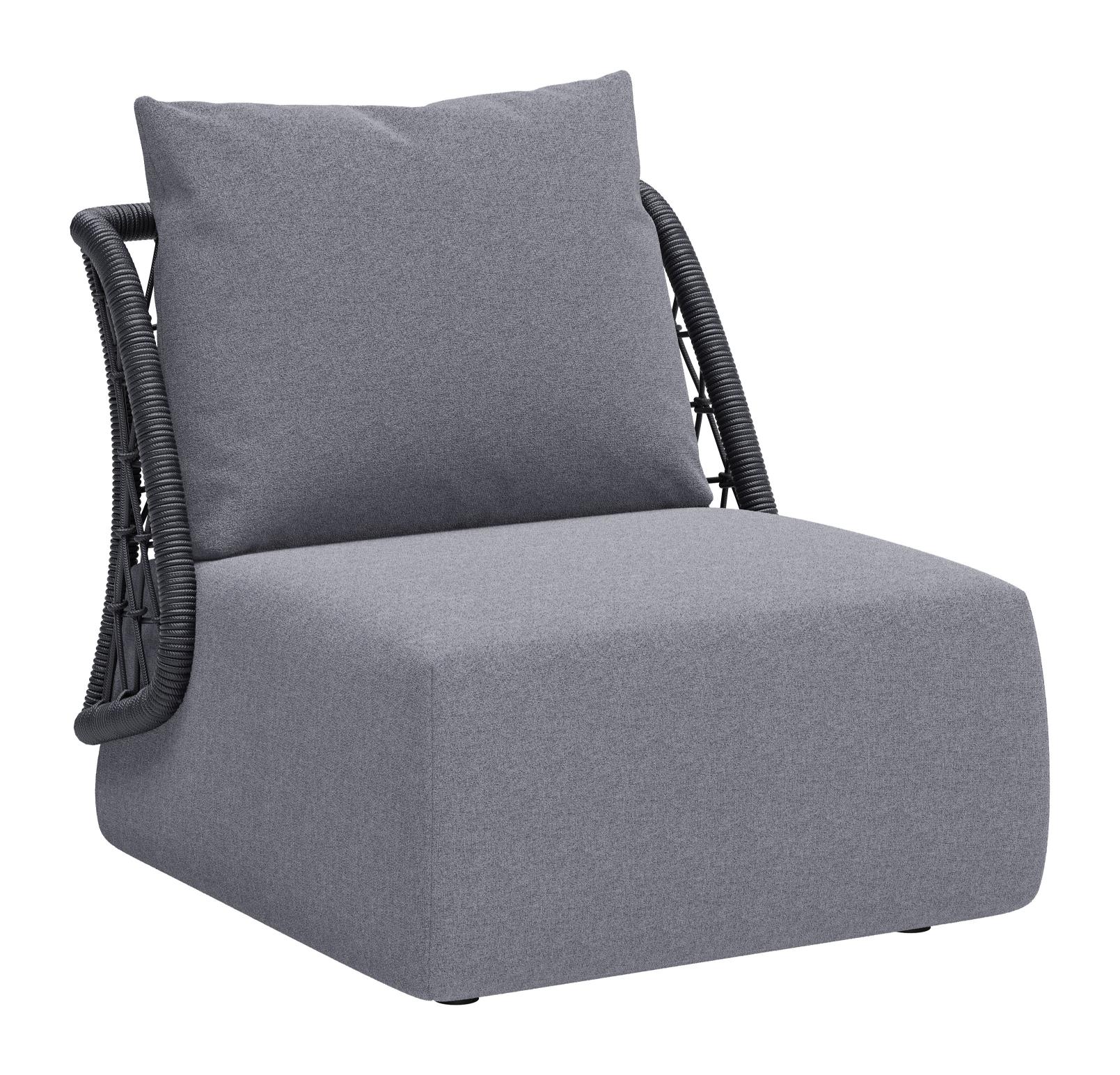 Zuo Modern Mekan Accent Chair in Gray