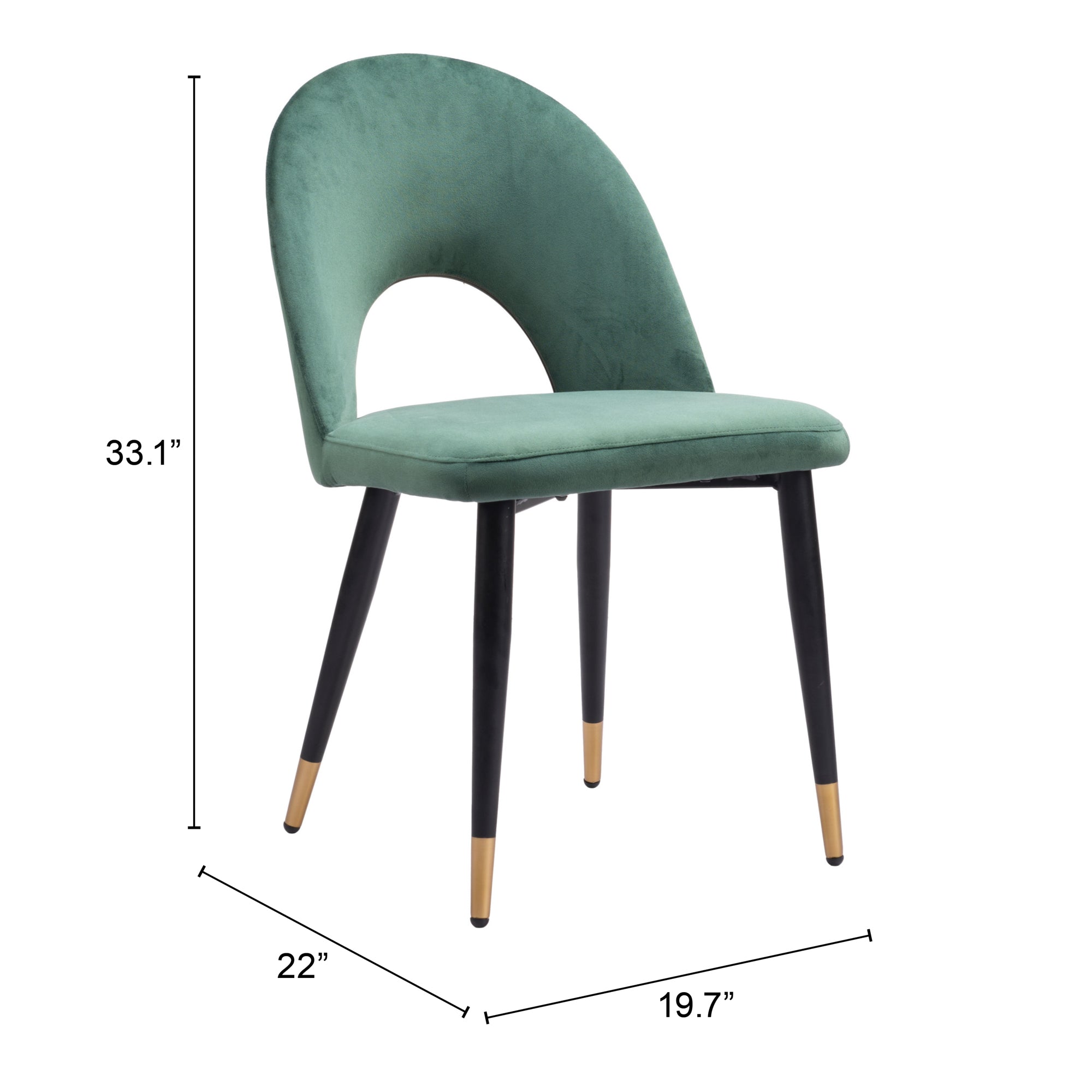 Zuo Modern Menlo Dining Chair in Green