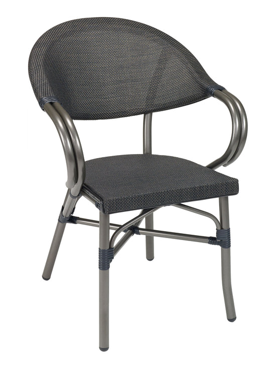 Florida Seating Powder Coated Aluminum Frame Arm Chair with Textilene Seat and Back - METRO A