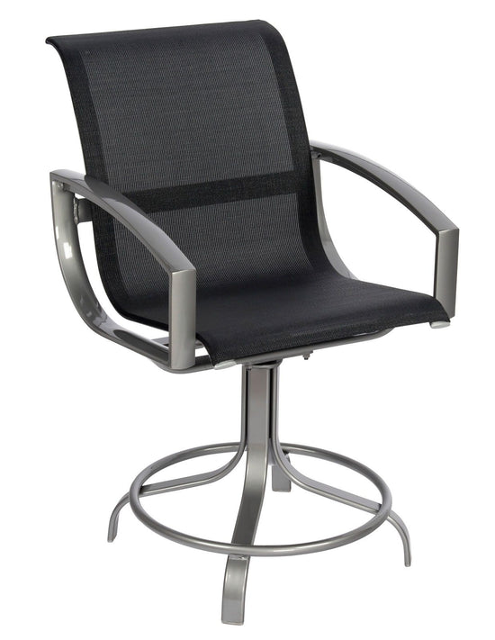 Woodard Metropolis Sling Swivel Counter Stool