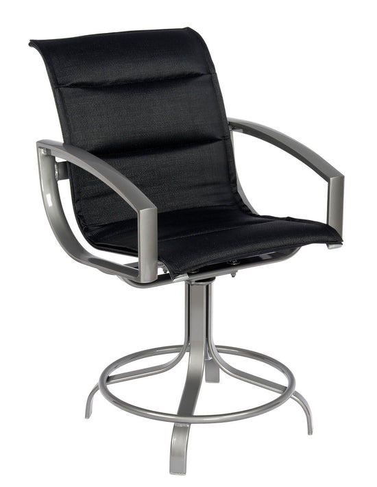 Woodard Metropolis Padded Sling Swivel Counter Stool