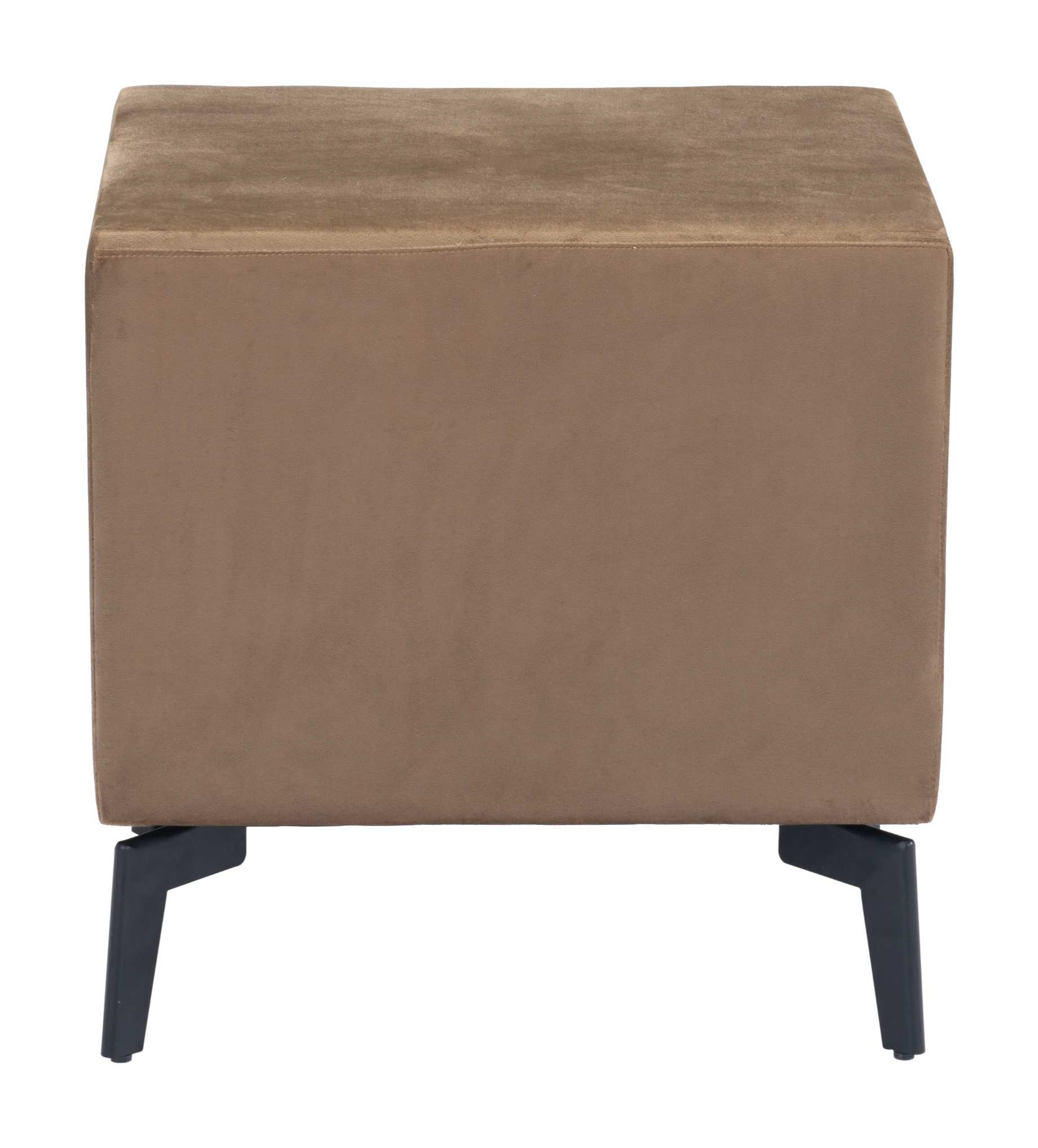 Zuo Modern Montana Side Table in Brown, Side Tables, Medium-density fibreboard (MDF), Plywood, Polyester, Steel,