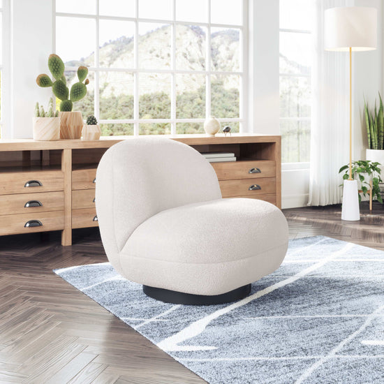 Zuo Modern Myanmar Accent Chair in Cream/Olive Green/Burnt Orange