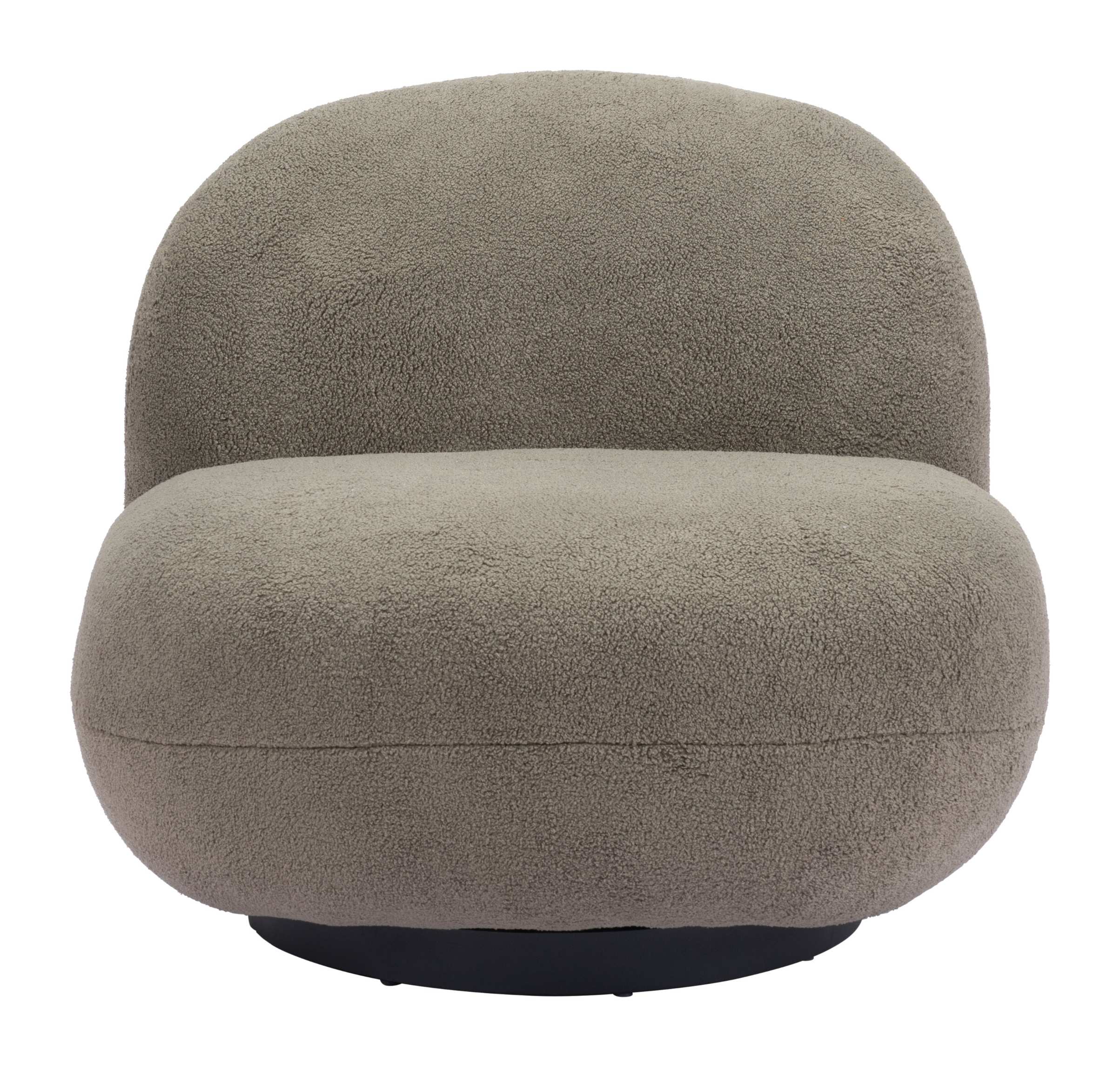 Zuo Modern Myanmar Accent Chair in Cream/Olive Green/Burnt Orange, Armchair, Plywood, Polyester, powder-coated Aluminum, Round, Block, Indoor