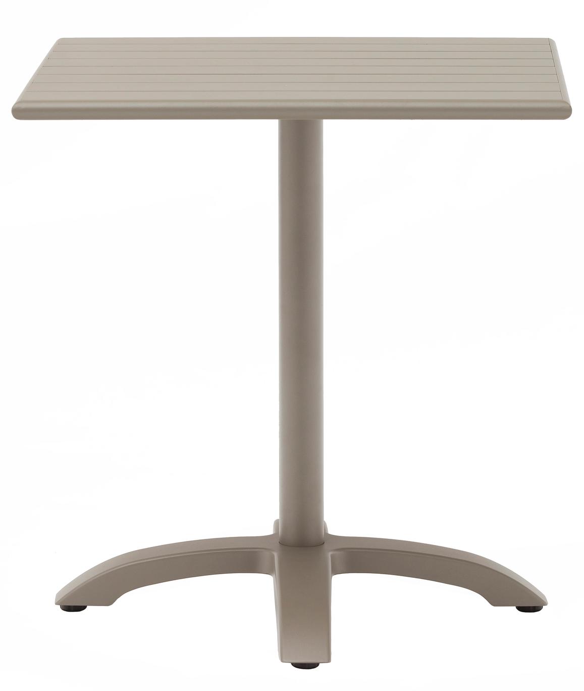H&D Seating Square Outdoor Aluminum Table with Champagne Finish