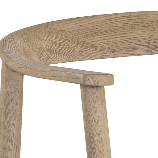 Sunpan Jeremy Dining Armchair in Dark Brown-Belfast Heather Grey / Weathered Oak-Dove Cream / Black