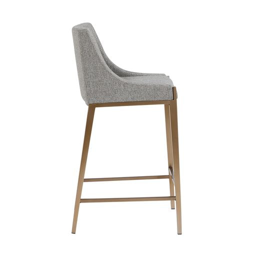 Sunpan Dionne Counter Stool in Monument Oatmeal / Monument Pebble