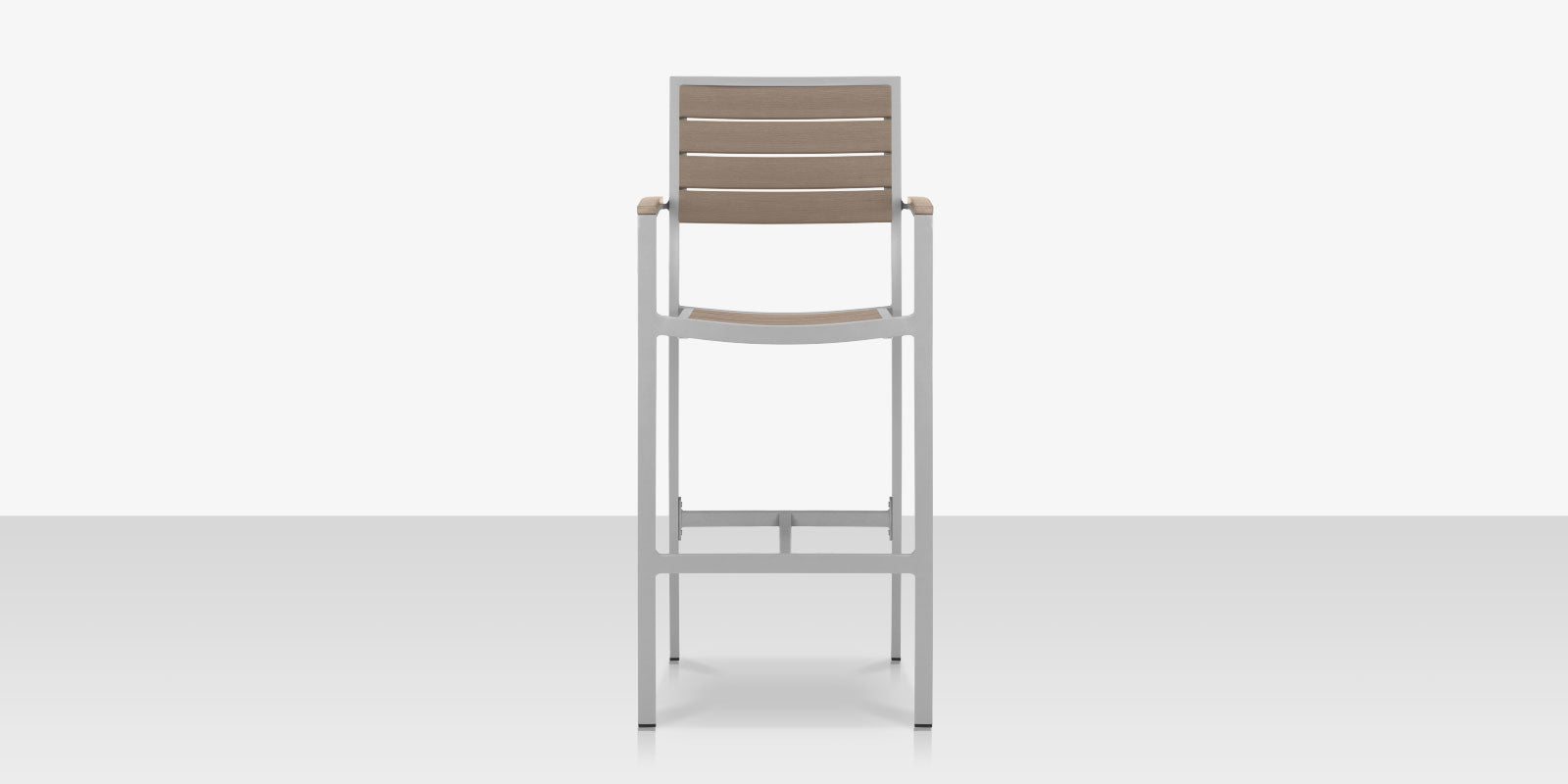 DecoScapes Napa Aluminum Stackable Bar Arm Chair