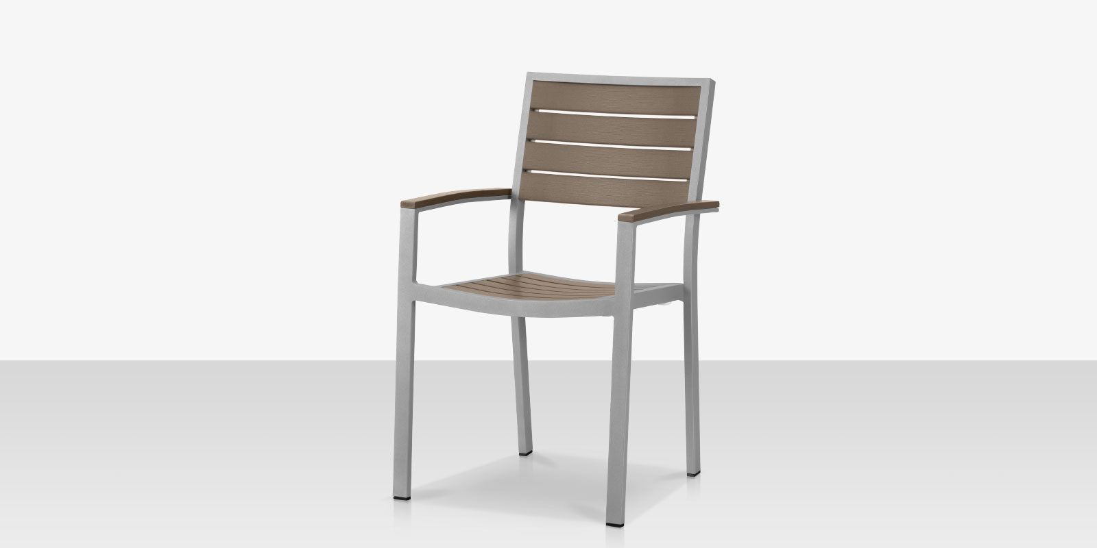 DecoScapes Napa Aluminum Stackable Dining Arm Chair