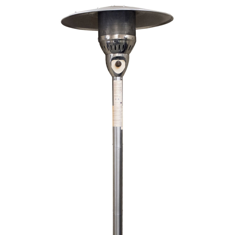 AZ Patio Heaters Outdoor Natural Gas Patio Heater in Hammered Bronze / Stainless Steel