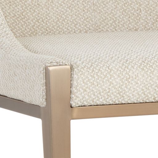 Sunpan Dionne Dining Chair in Monument Oatmeal / Monument Pebble