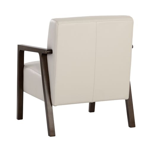 Sunpan Neymar Lounge Chair - Linea Light Grey Leather