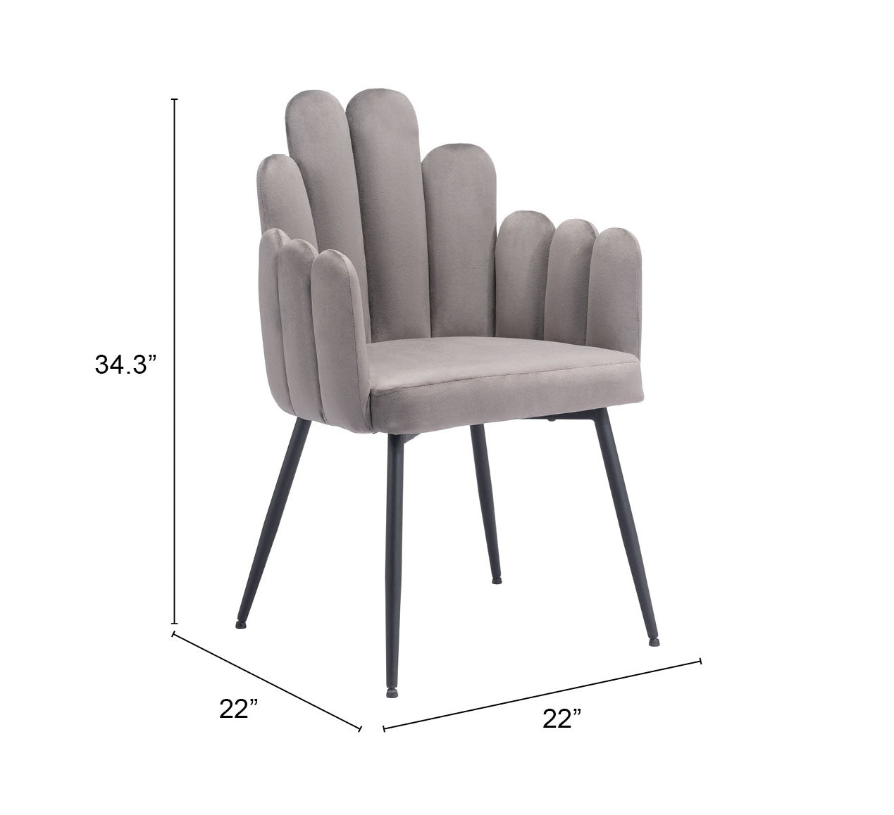 Zuo Modern Noosa Dining Chair in Navy Blue/Gray/Ivory