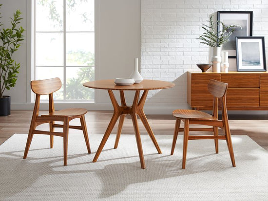 Greenington Sitka 36" Round Dining Table, Amber / Wheat