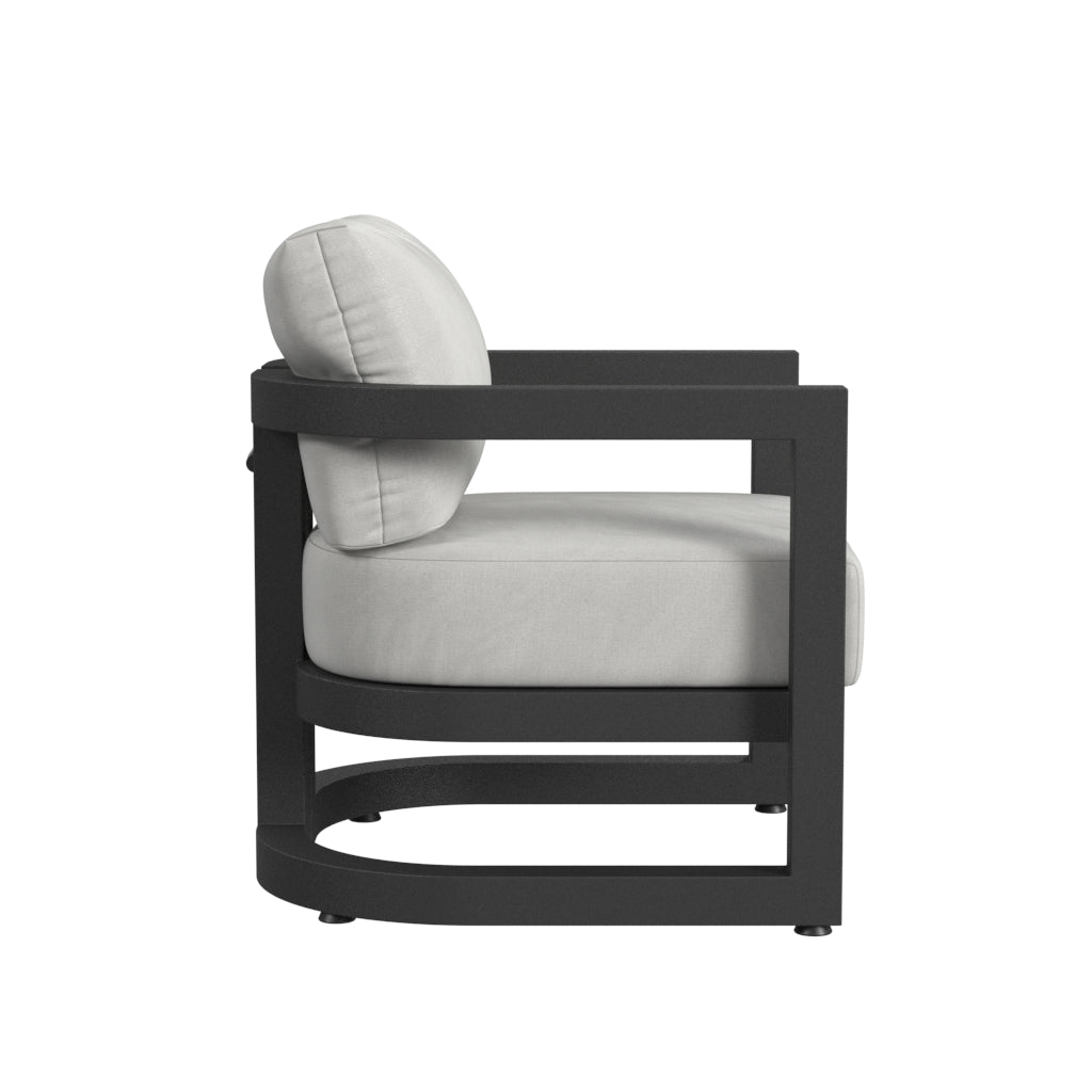 Sunset West Malibu Club Chair in Cast Silver - No Welt