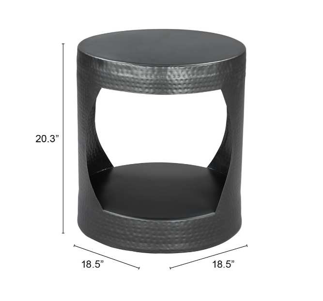 Zuo Modern Nuuk Side Table Black