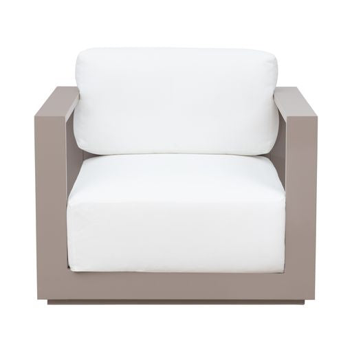 Sunpan Tavira Armchair Charcoal-Lanikai Salt and Pepper / Greige-Stinson White