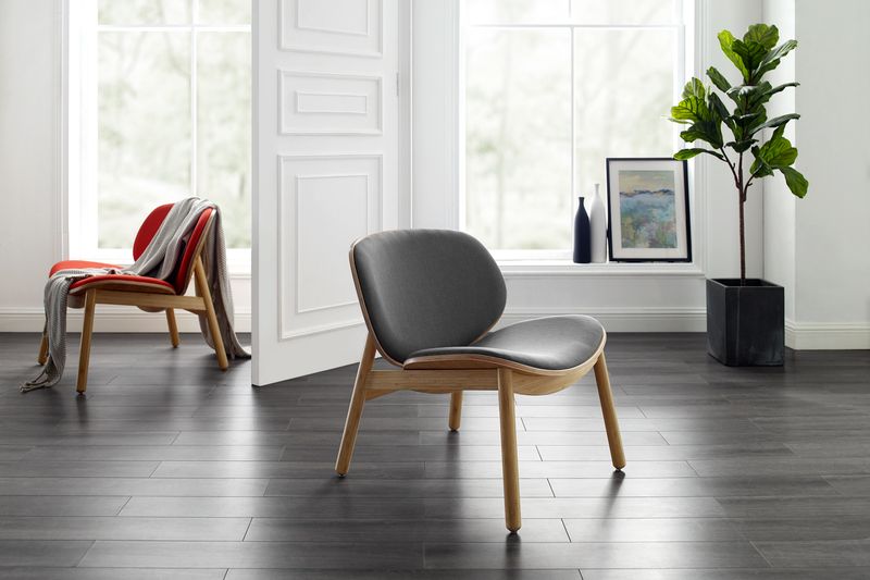 Greenington Danica Lounge Chair, Wheat-Grey / Wheat-Red