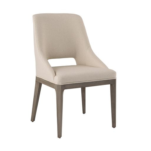 Sunpan Estrada Dining Chair in Light Grey Oak - Mainz Cream / Naya Check Light Grey