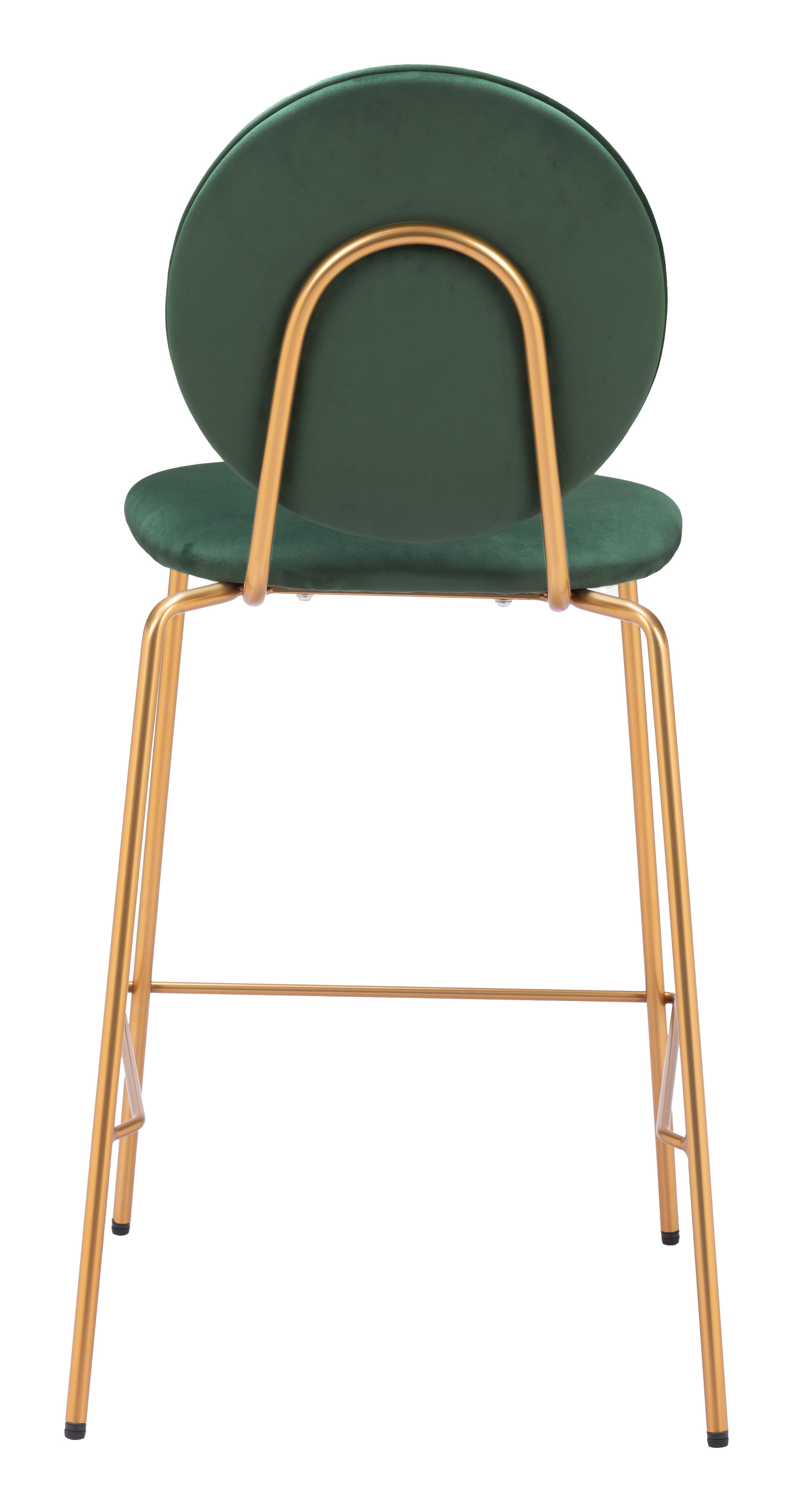 Zuo Modern Odessa Counter Stool in Green & Gold