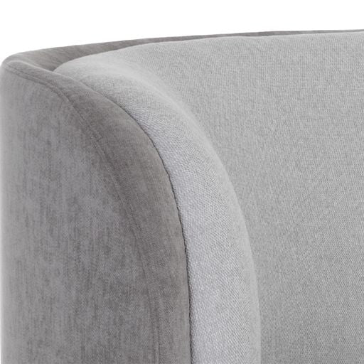 Sunpan Jaclyn Modular Left Armchair in Danny Dusty Blue / Egypt Light Grey-Danny Medium Grey