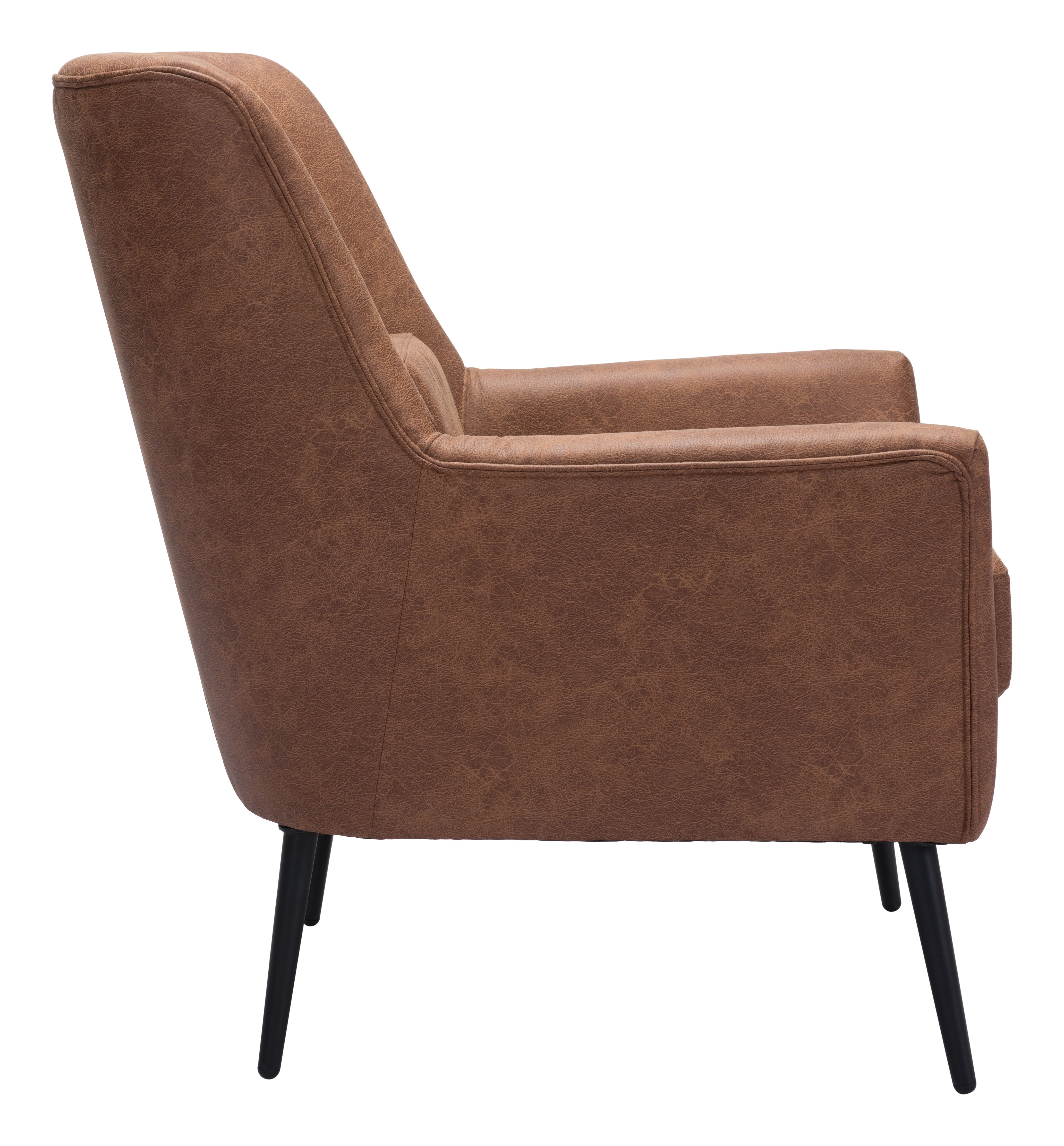 Zuo Modern Ontario Accent Chair Vintage in Brown/Black/Gray
