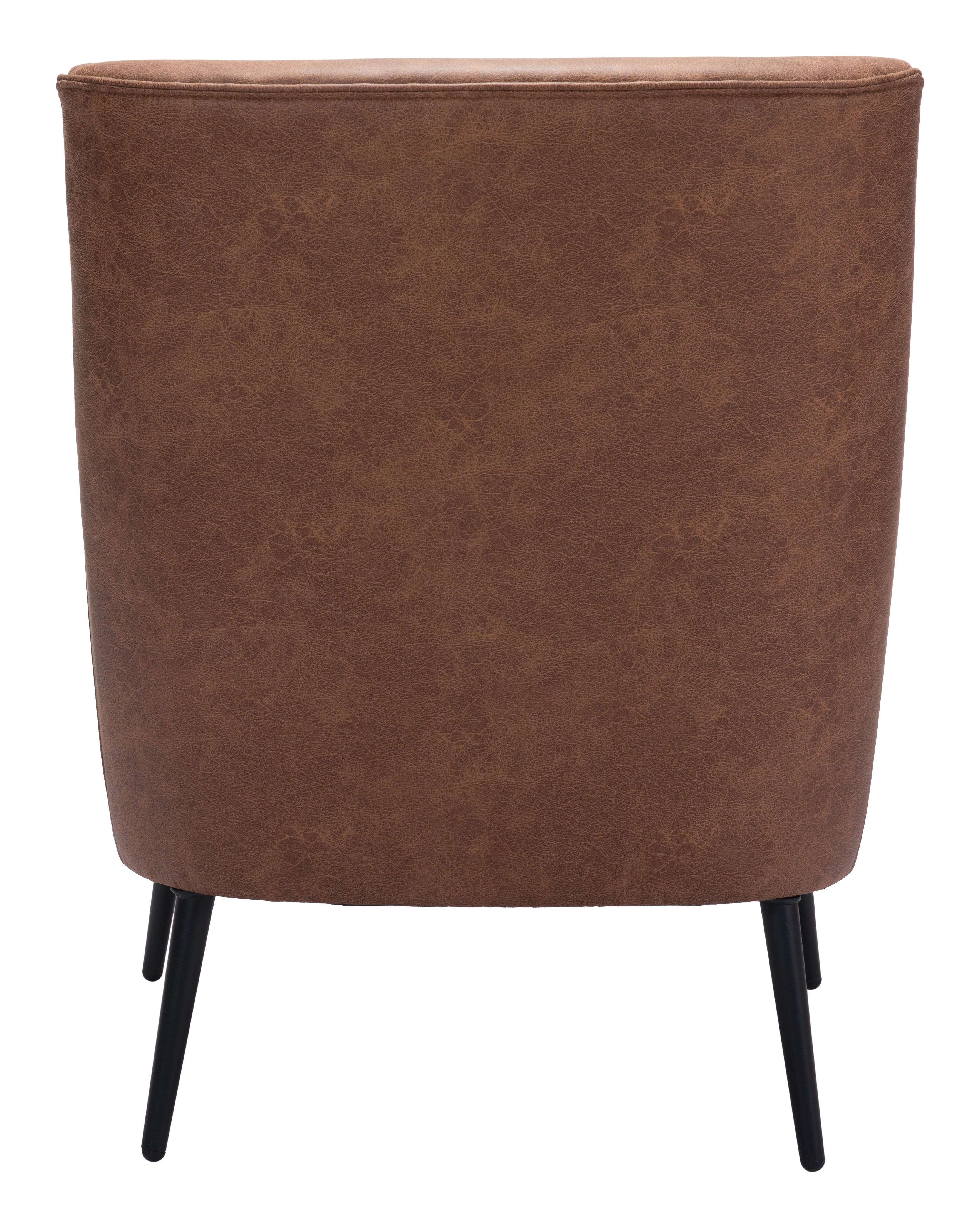 Zuo Modern Ontario Accent Chair Vintage in Brown/Black/Gray