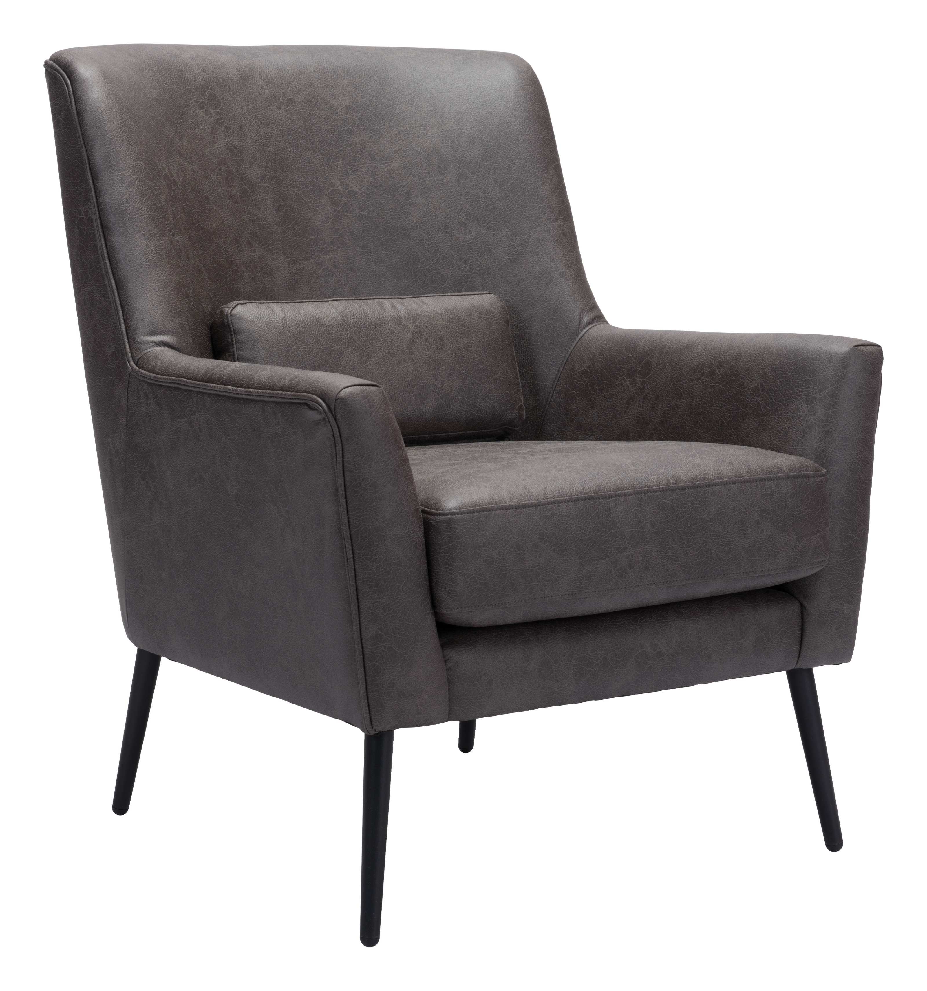 Zuo Modern Ontario Accent Chair Vintage in Brown/Black/Gray
