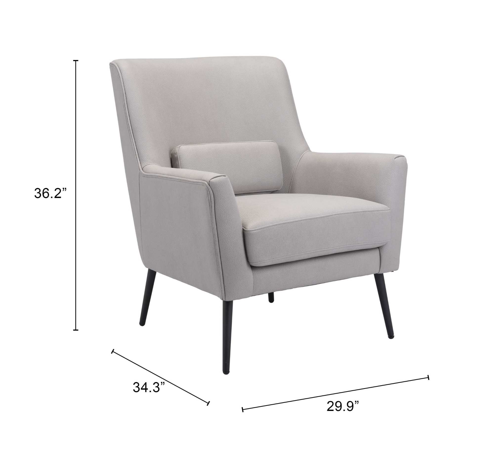 Zuo Modern Ontario Accent Chair Vintage in Brown/Black/Gray