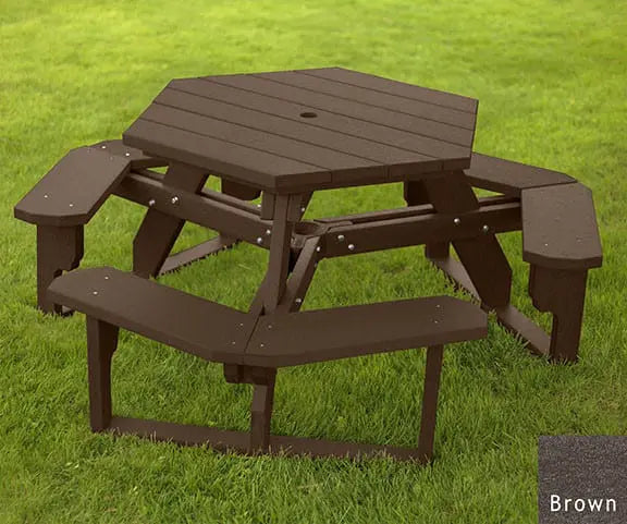 Polly Products Open Hexagon Table Universal Access