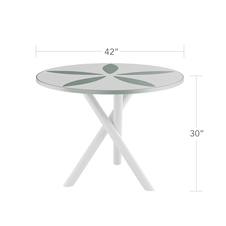 DecoScapes Organic Sand Dollar 42" Diameter Dining Table