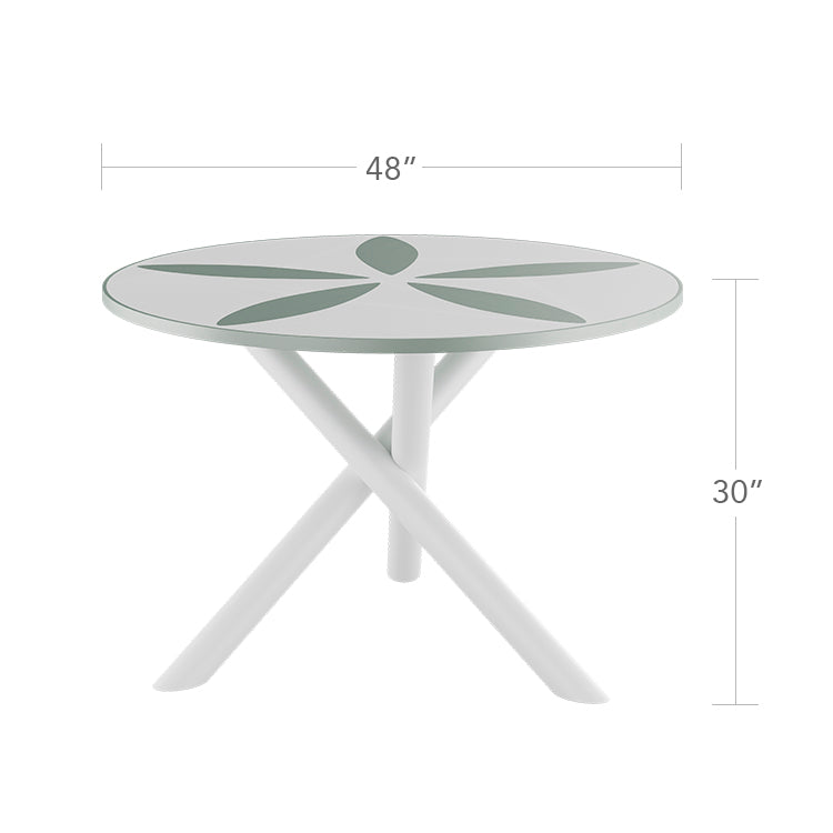 DecoScapes Organic Sand Dollar 48" Diameter Dining Table