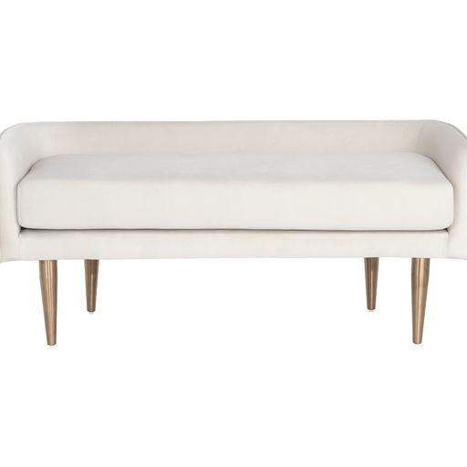 Sunpan Sammy Bench Black / Cream / Grey Sky