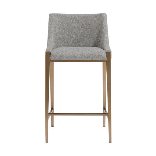 Sunpan Dionne Counter Stool in Monument Oatmeal / Monument Pebble