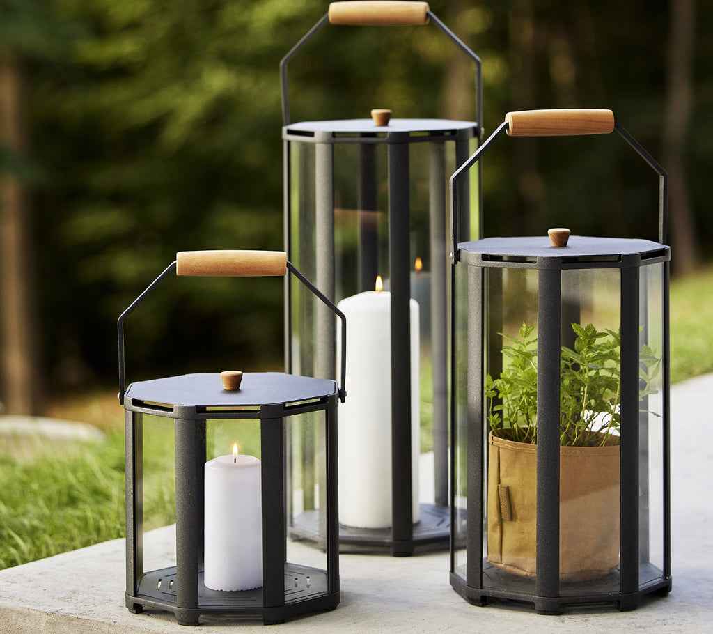 Cane-Line Lightlux Lantern with Teak Handle Large