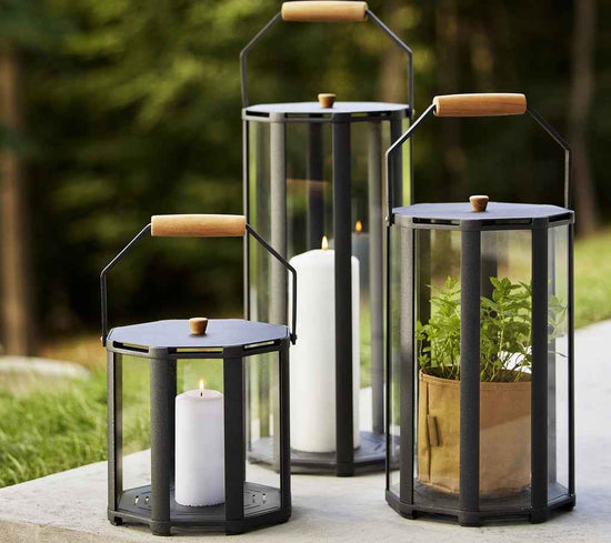 Cane-Line Lightlux Lantern with Teak Handle Large
