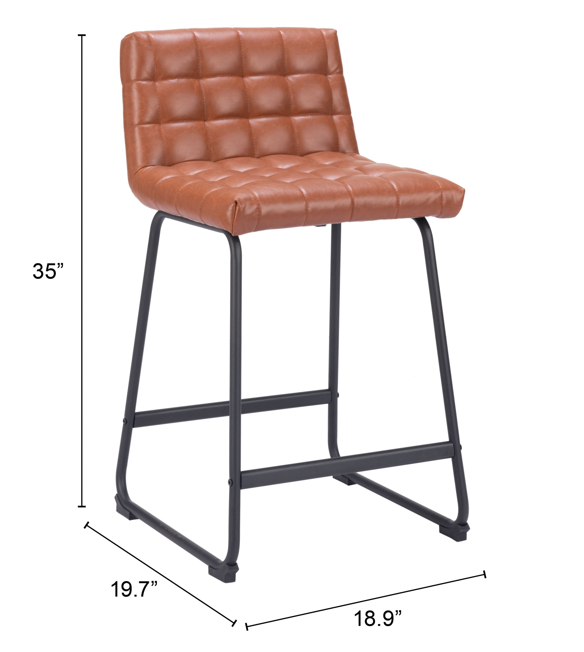 Zuo Modern Pago Counter Stool in Brown