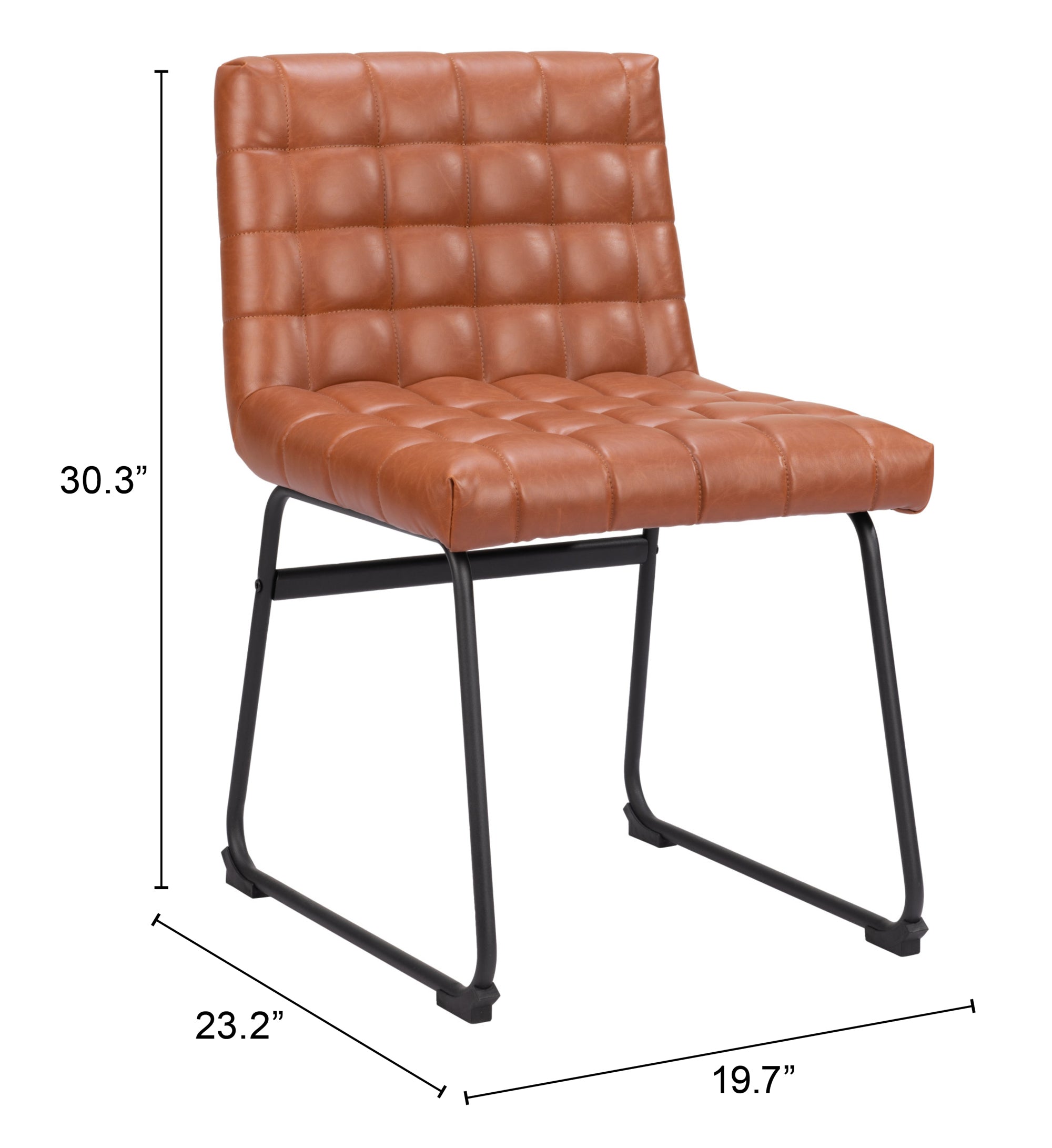 Zuo Modern Pago Dining Chair in Brown