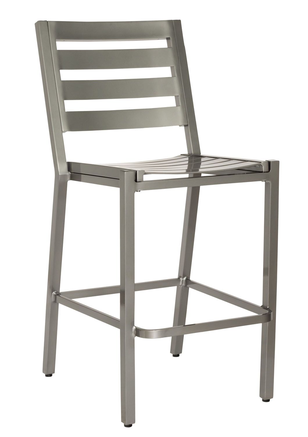 Woodard Palm Coast Slat Bar Stool, Aged Teak, No Cushion, Grade A Fabric, Garden Chairs, Bar Stools, Palm Coast Slat, Aluminum, Bar Stools, Rectangular, Outdoor