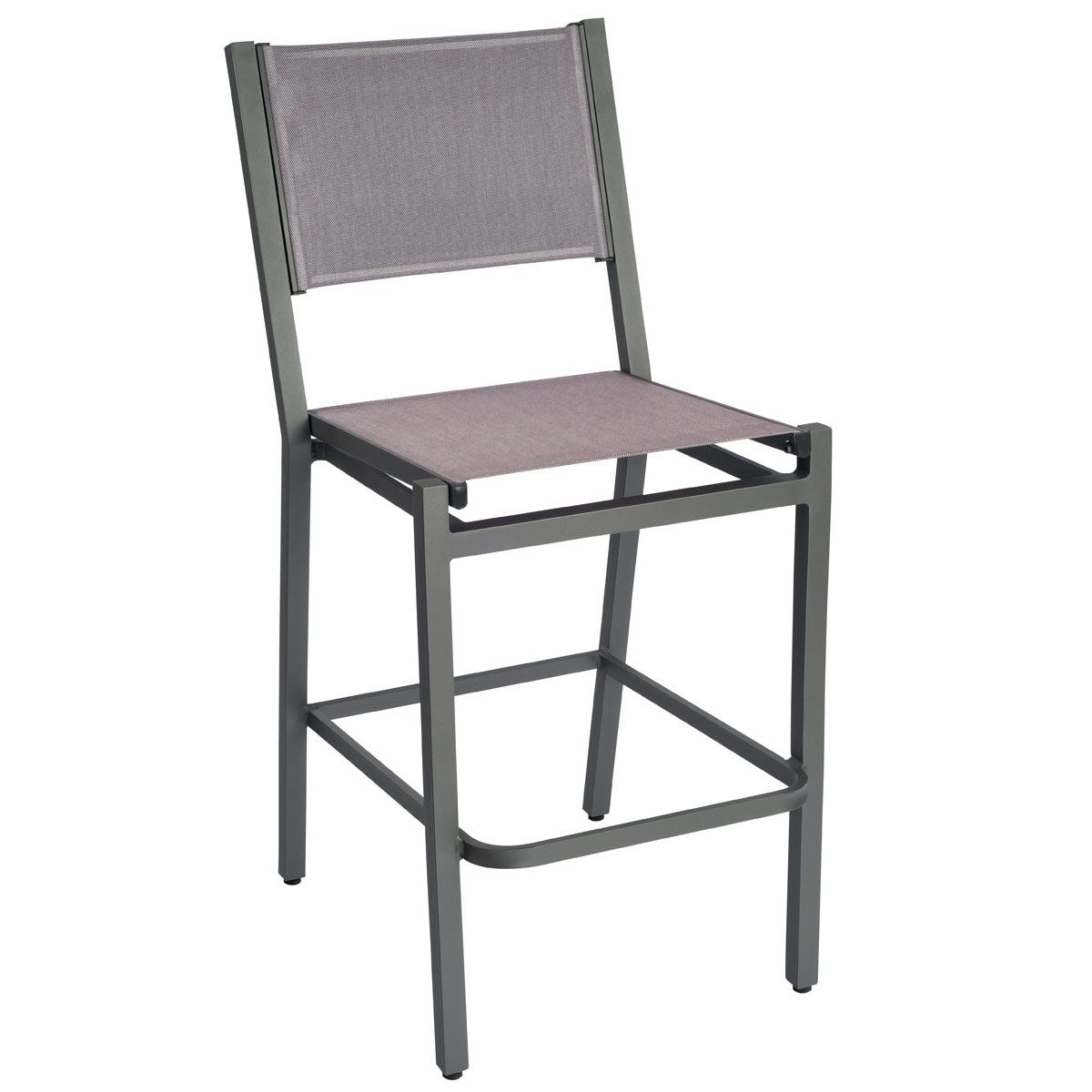 Woodard Palm Coast Sling Bar Stool Without Arms, Aged Teak, Augustine Alloy (Grade A), Grade A Fabric, Garden Chairs, Bar Stools, Palm Coast, Aluminum, Bar Stools, Rectangular, Outdoor