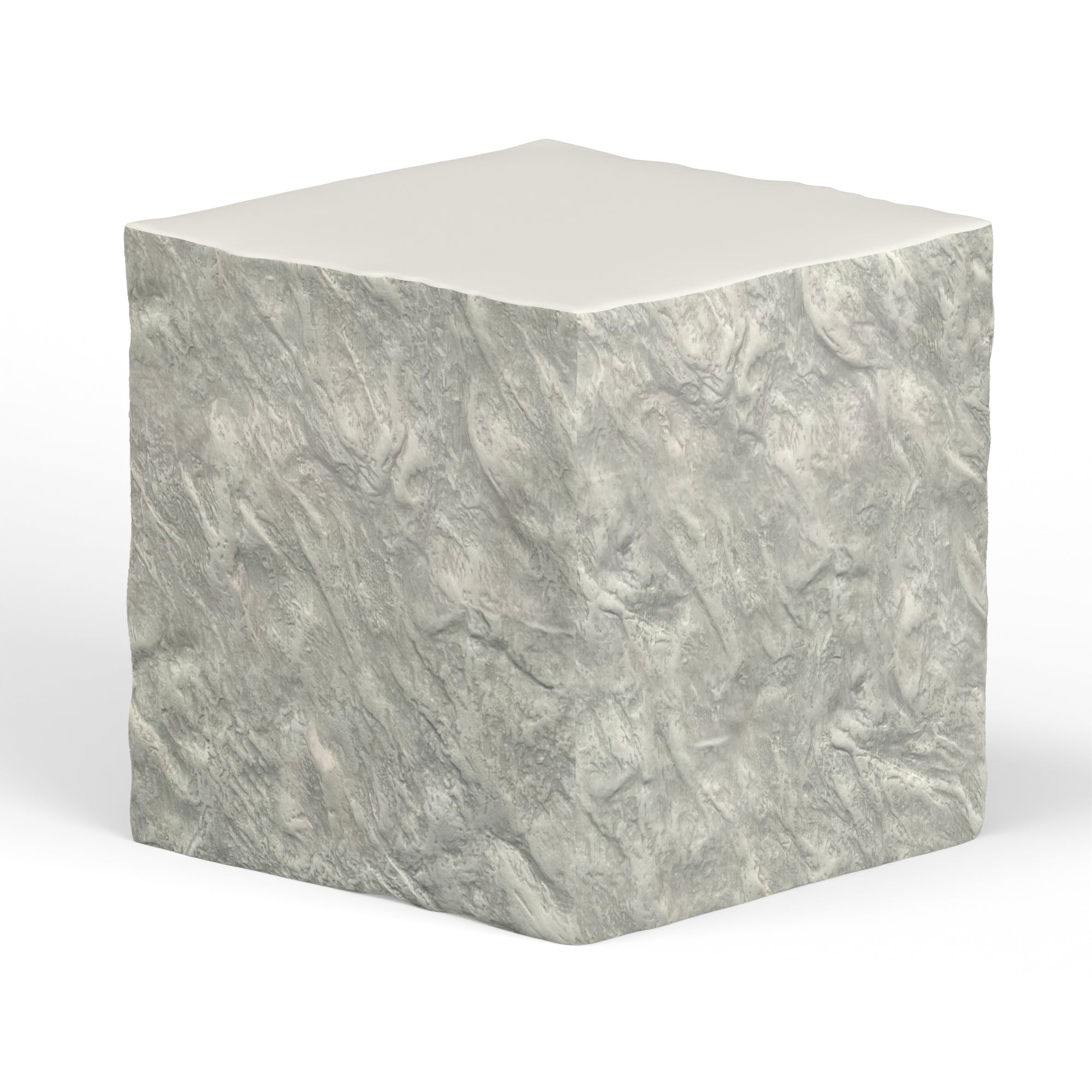 Sunset West Antique Stone End Table, Square / Round
